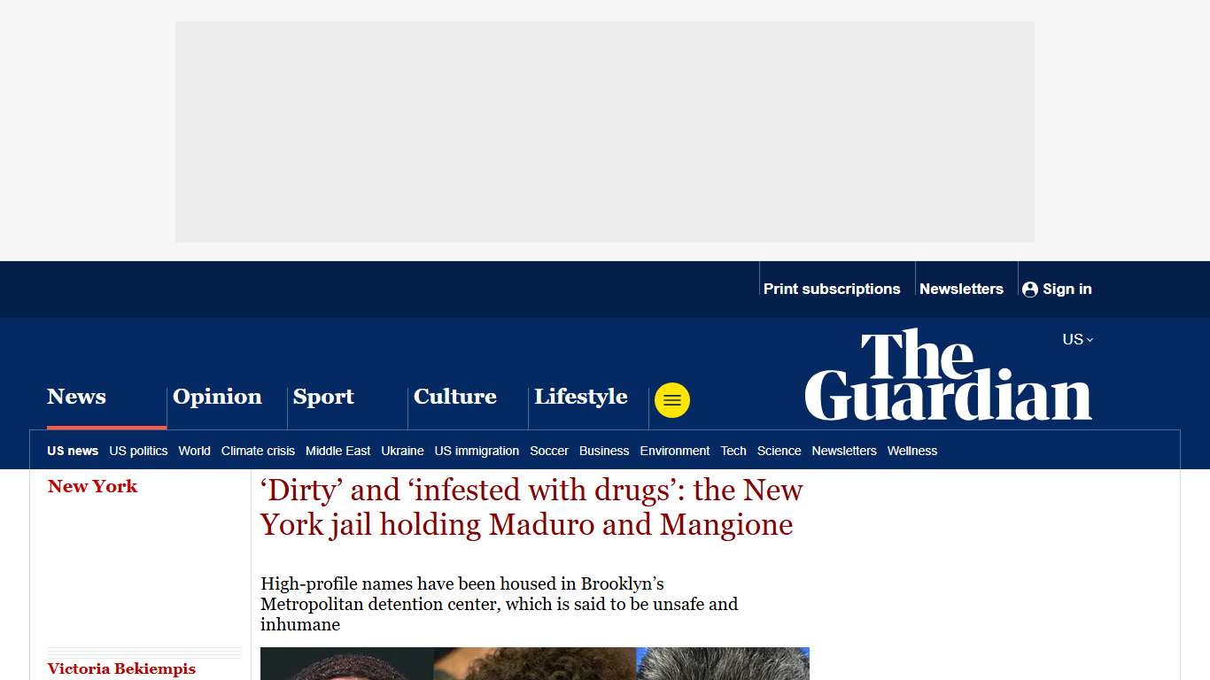 ‘Dirty’ and ‘infested with drugs’: the New York jail holding Maduro and Mangione | New York | The Guardian